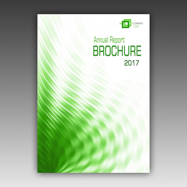 Free PSD green brochure template