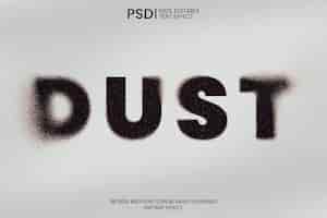 Free PSD editable dusty text effect