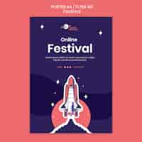 Free PSD festival poster template