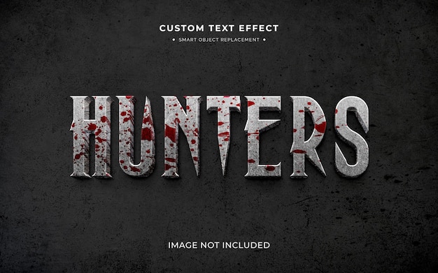 Free PSD horror video game 3d text style effect