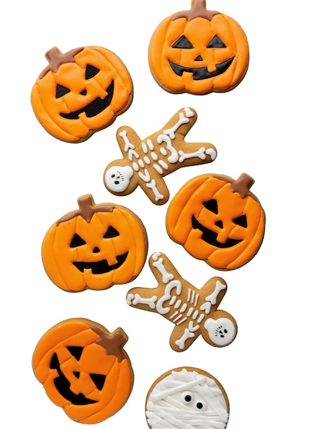 Бесплатный PSD Дизайн печенья на хэллоуин изолирован