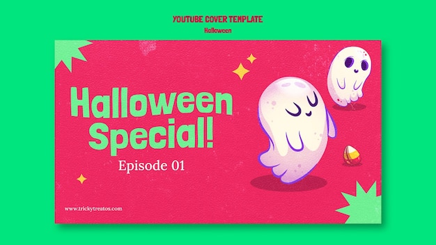 Бесплатный PSD Ручной обращается призраки счастливого хэллоуина