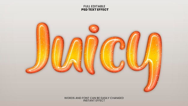 Free PSD juicy text effect