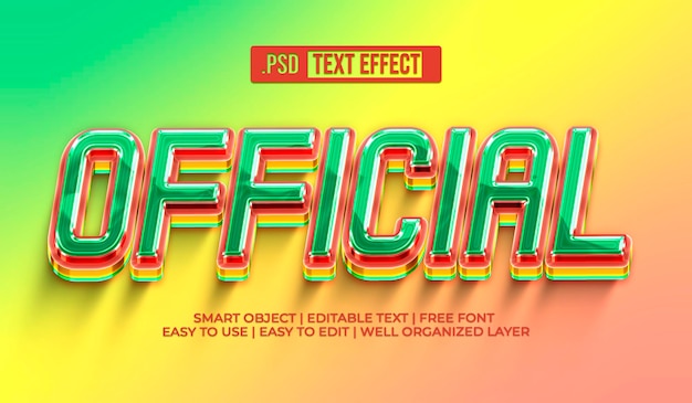 Ofiicial Text Style Effect