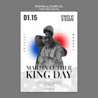 Бесплатный PSD Плакат празднования дня мартина лютера кинга