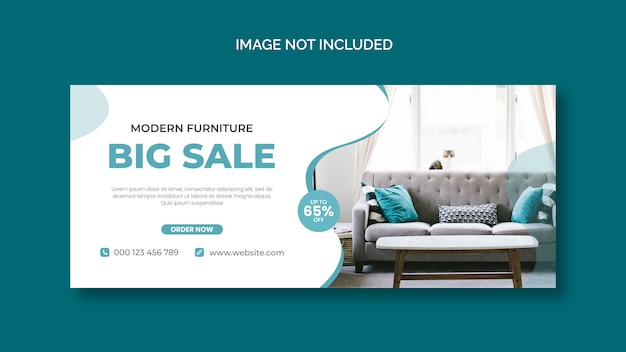 Free PSD minimal furniture facebook cover page template