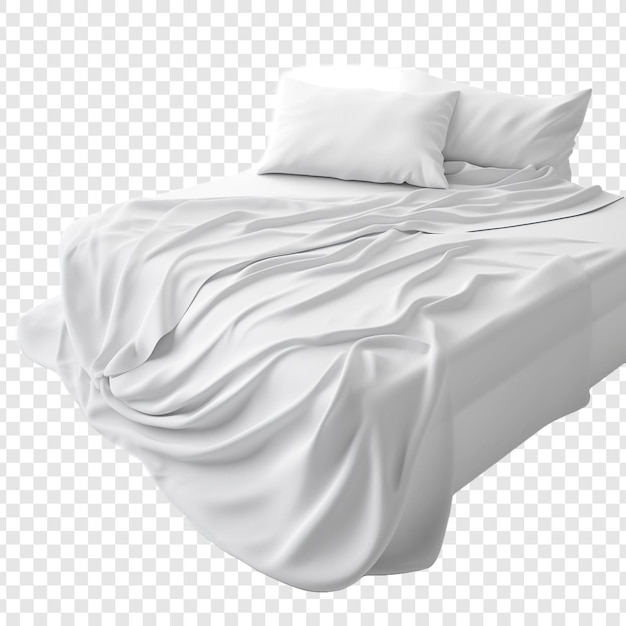 Free PSD neat and clean bedsheet isolated on transparent background