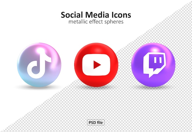 Free PSD social media icons logos