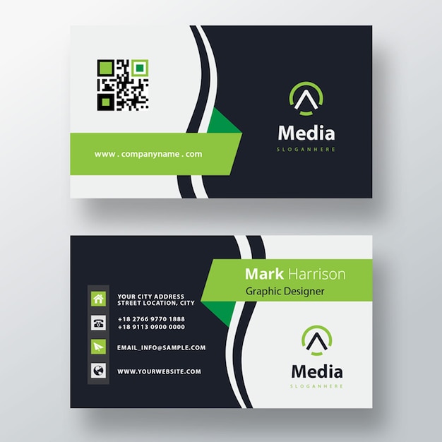 Free PSD simple psd business card template