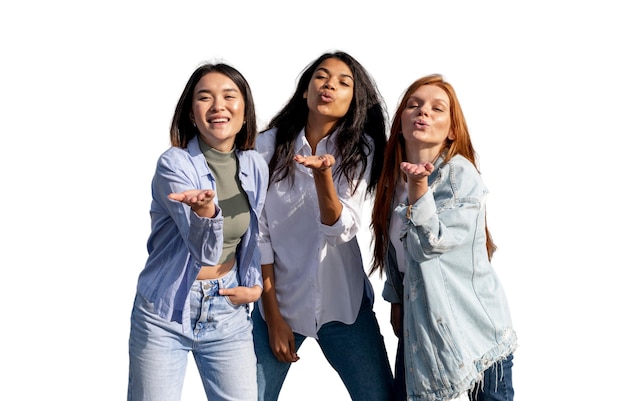 Free PSD portrait of young teenage girls