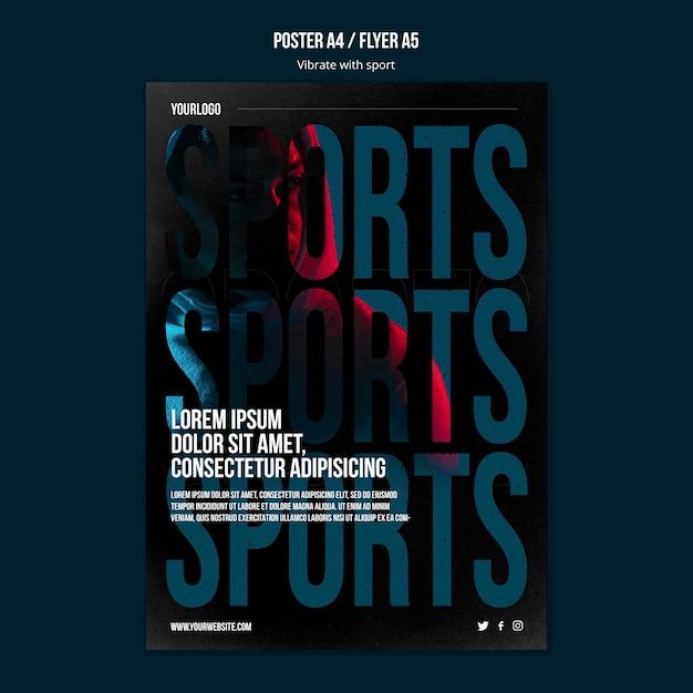 Free PSD poster sport ad template