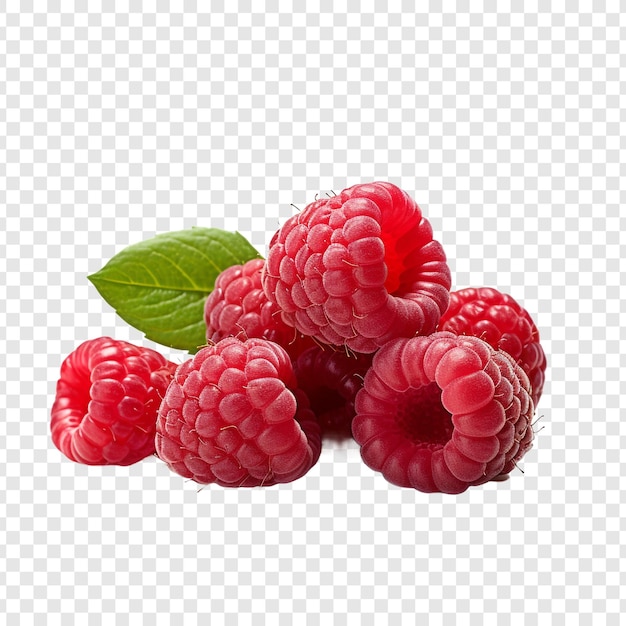 Free PSD raspberries isolated on transparent background