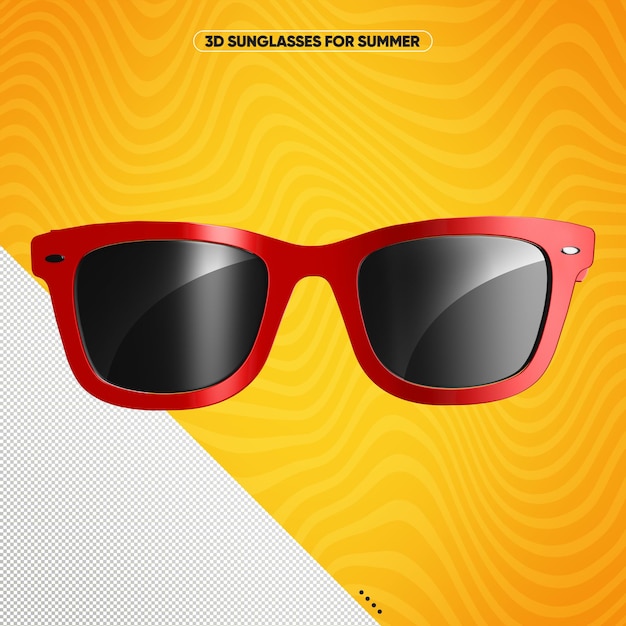 Free PSD red front sunglasses with black lenses
