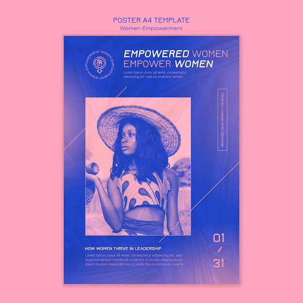 Free PSD women empowerment flyer template