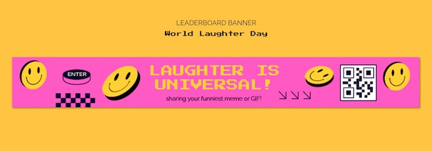 Free PSD world laughter day template design