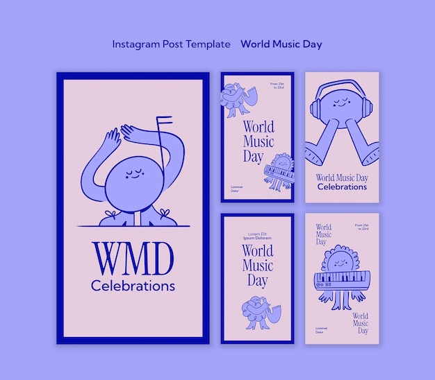 World music day template design