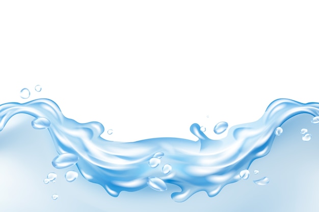 Free PSD water splash isolated