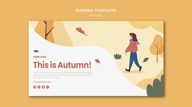 Free PSD this is autumn banner template