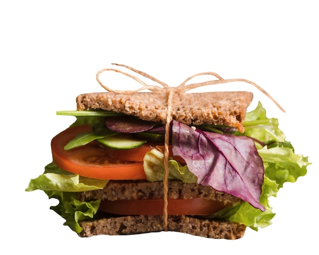 Kostenlose PSD nahaufnahme von sandwich isoliert
