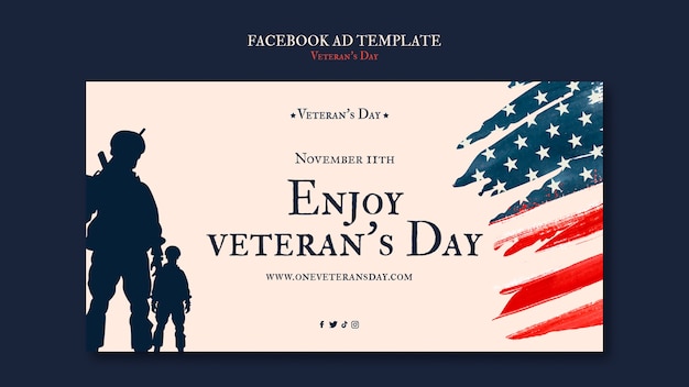 Facebook-vorlage zum gedenken an den veteranentag