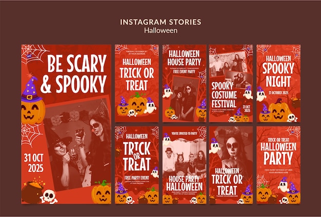 Halloween-Feiern auf Instagram-Geschichten