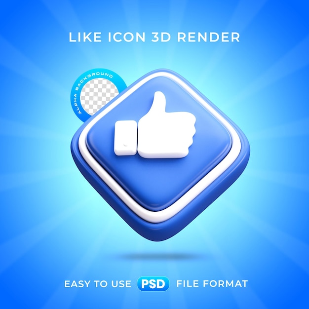 Kostenlose PSD isolierte 3d-render-illustration wie logo-ikonen
