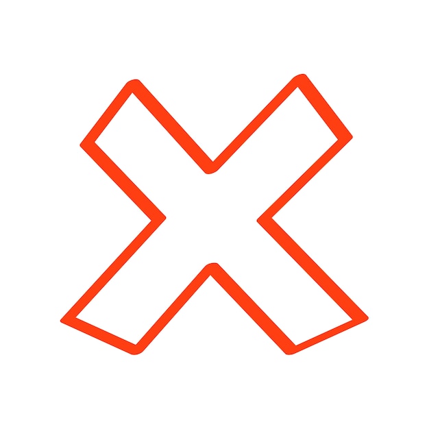 Kostenlose PSD x-symbol isoliert