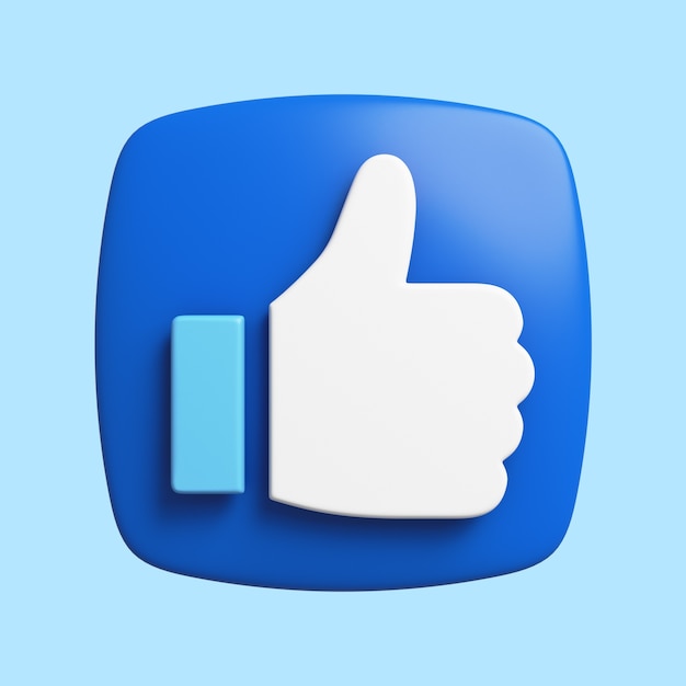 Kostenlose PSD 3d-symbol für social-media-app