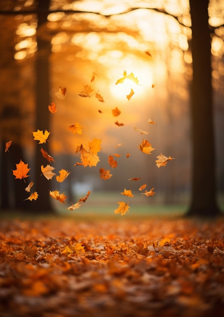 Photo gratuite ai généré des feuilles d'automne