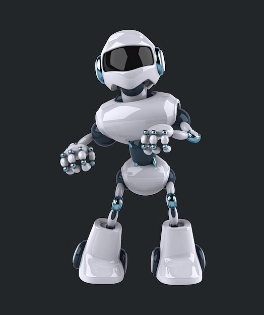 Photo gratuite un robot de dessin animé 3d qui danse