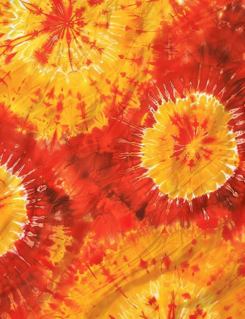 Photo arrière-plan abstrait avec des taches vives de couleurs jaune orange et rouge