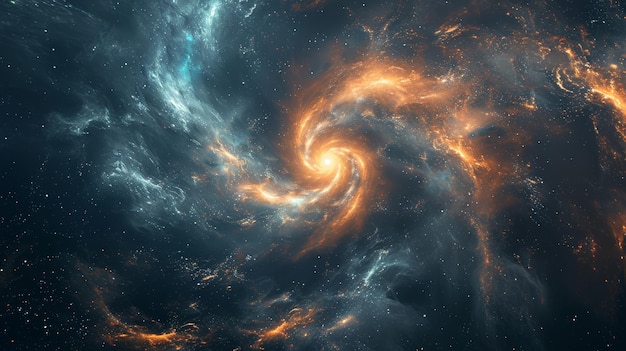 Photo un fond cosmique abstrait ressemblant à un portail céleste avec des galaxies tourbillonnantes et de la poussière cosmique