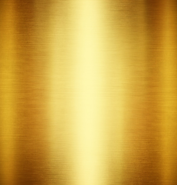 Photo fond en métal doré avec texture polie et brossée pour la conception