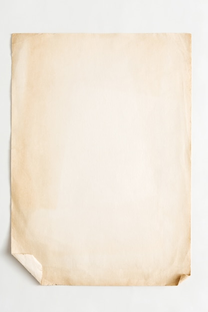 Photo papier brun isolé sur blanc