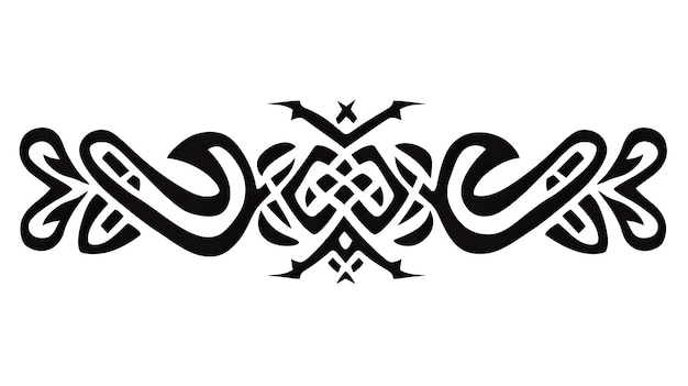 Photo tatouage nordique isolé sur fond blanc