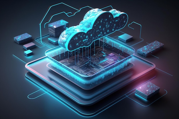 Technologie d'hébergement de cloud computing 3D avec appareils électroniques