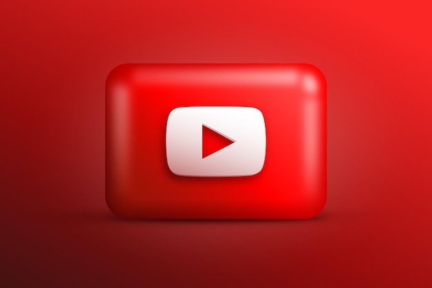 3d YouTube logo template