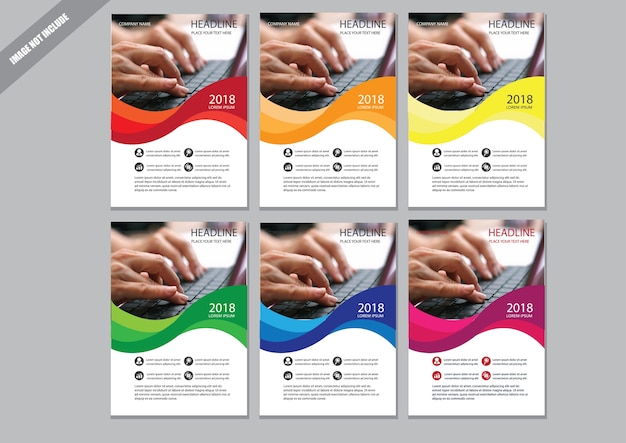 Vector cover brochure layout annual report poster