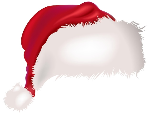흰색 배경에 고립 된 컬러 크리스마스 모자