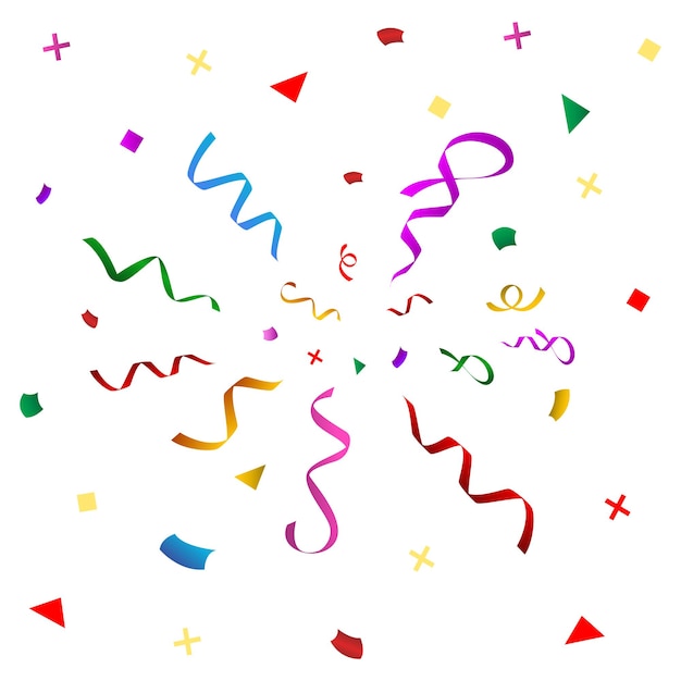 Vector colorful confetti premium vector illustration