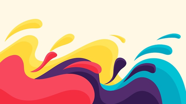 Vector colorful background design in abstract fluid shapes.can be used for banner, decoration, brochure etc