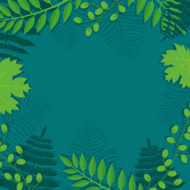 Красочные тропические листья шаблон дизайна
