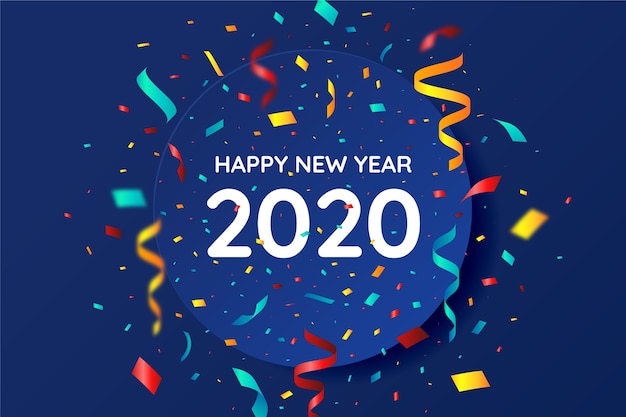 Вектор Конфетти новый год 2020 фон