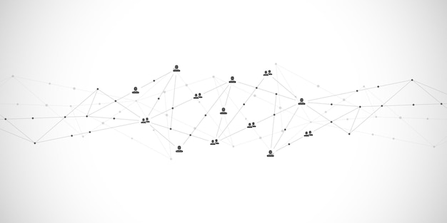 Вектор Соединение людей и концепции коммуникации социальной сети векторные иллюстрации