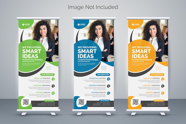 Vector corporate business roll up banner stand banner template