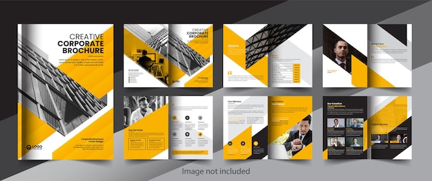 Vector corporate company profile brochure annual report booklet business proposal layout concept design
