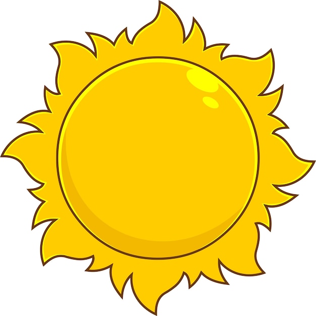 Вектор Мультфильм красочные летние солнце значок вектор рисованной иллюстрации, изолированные на прозрачном фоне