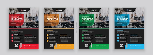 Vector creative business flyer or leaflet design template