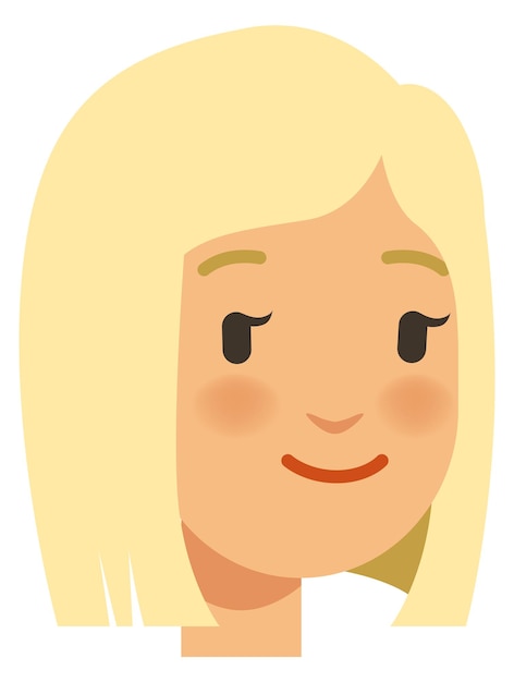 Симпатичная блондинка молодая женщина аватар Женский портрет головы