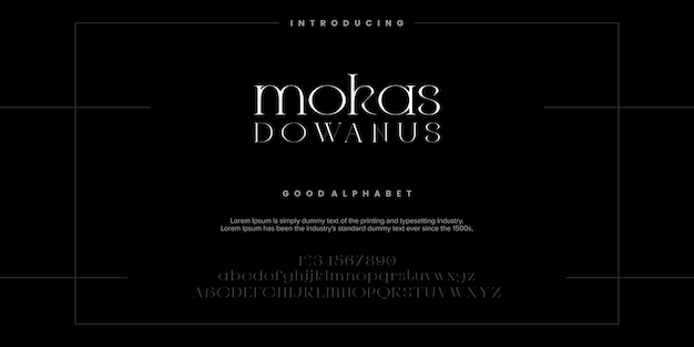 mokas dowahus アルファベット ベクトル イラストレーター フォントと言う黒いポスター